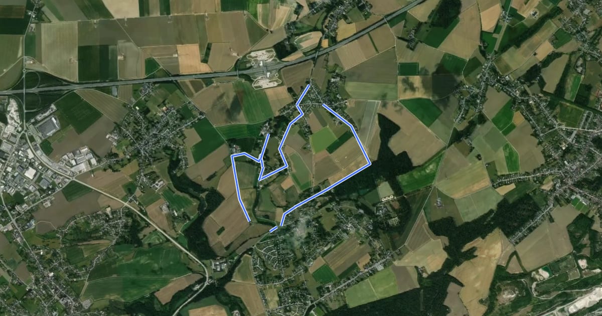 Маршрут Circuit de Bodegnée на спутниковом снимке
