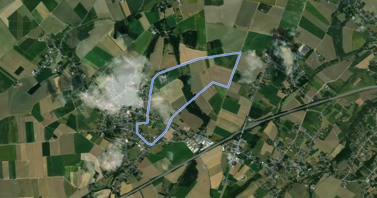 Маршрут Circuit de Bomiète на спутниковом снимке