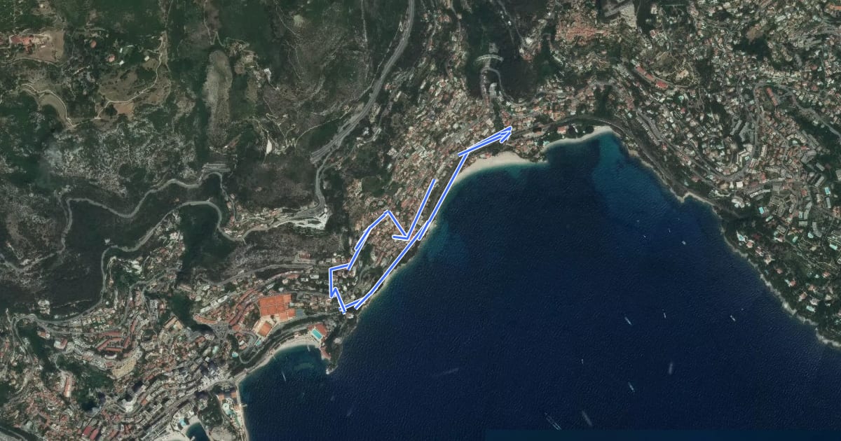 Маршрут Circuit de Bon Voyage на спутниковом снимке