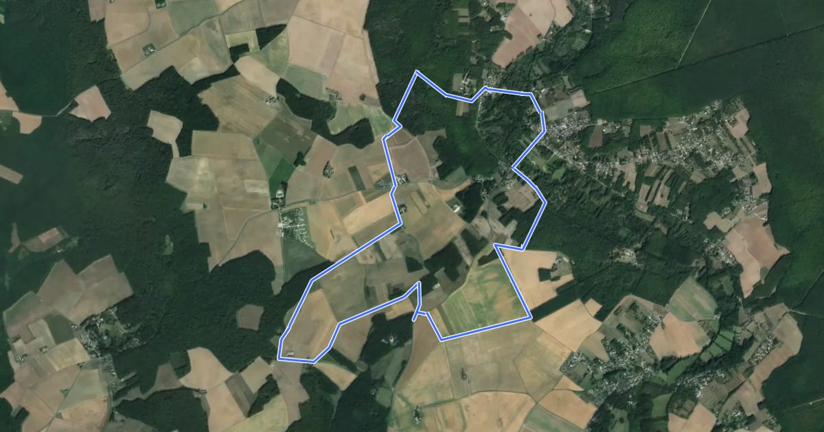 Маршрут Circuit de Bury на спутниковом снимке