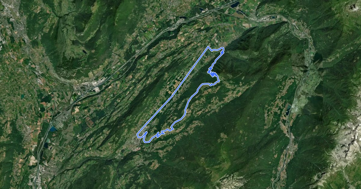 Маршрут Circuit de Champlaurent на спутниковом снимке