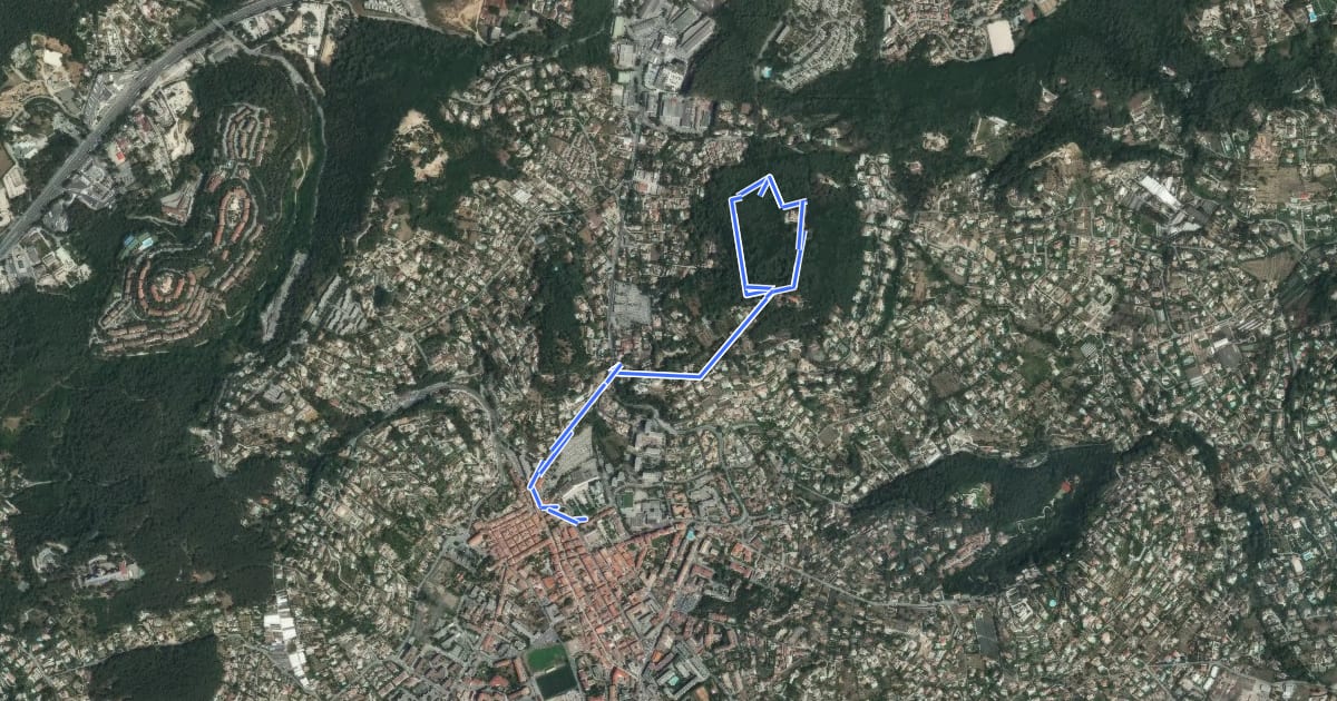 Маршрут Circuit de Cordula на спутниковом снимке