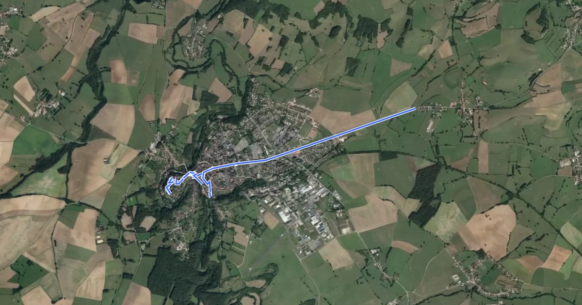 Маршрут Circuit de découverte de Semur-en-Auxois на спутниковом снимке