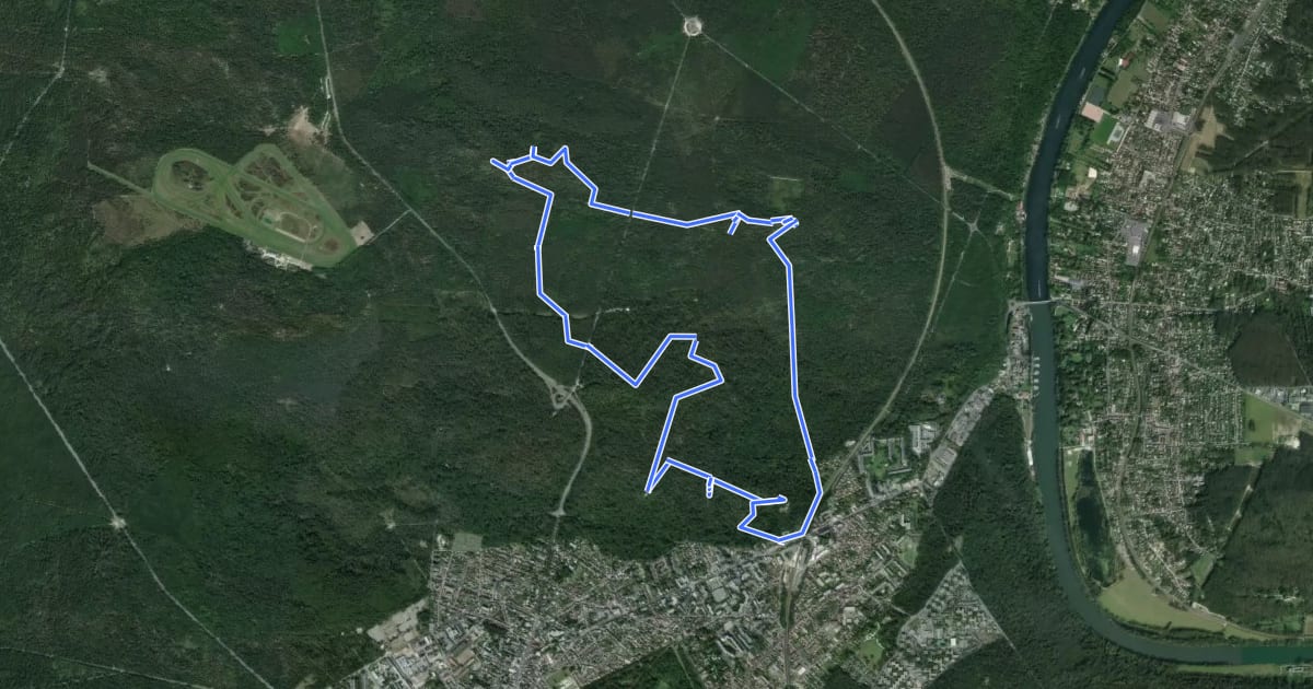 Маршрут Circuit de découverte des points de vue на спутниковом снимке