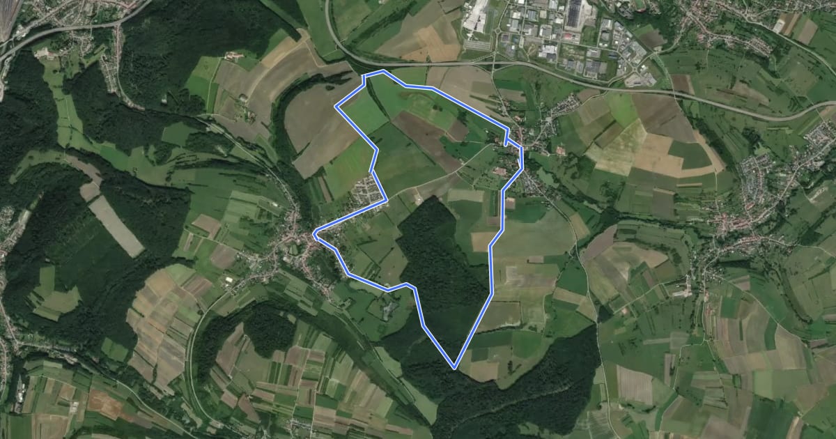 Маршрут Circuit de deux villages sur un plateau на спутниковом снимке