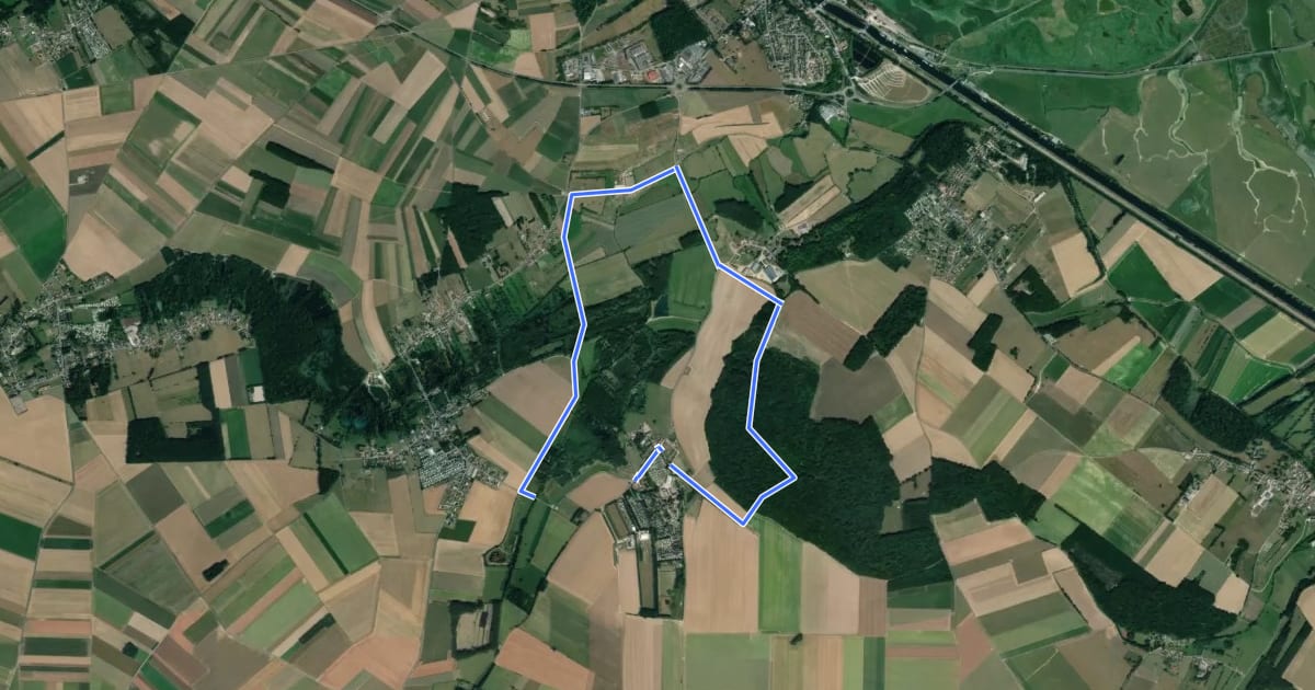 Маршрут Circuit de Drancourt на спутниковом снимке