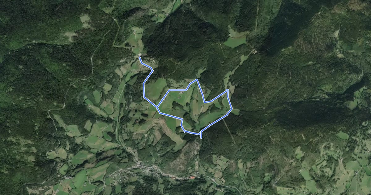 Маршрут Circuit de Faurupt на спутниковом снимке