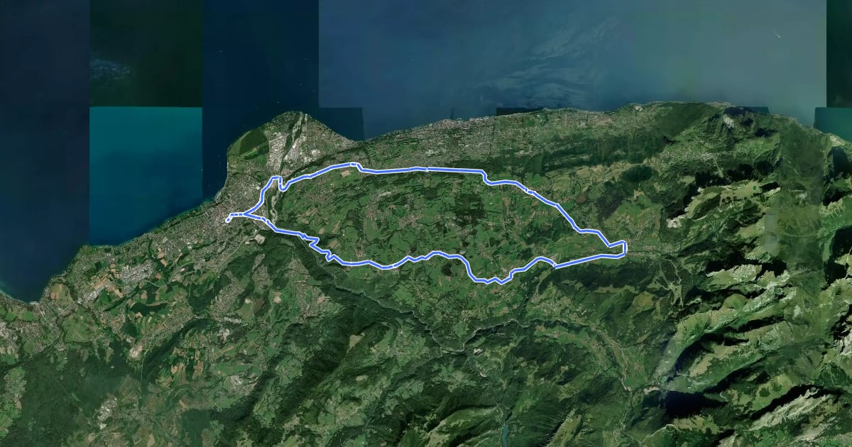Маршрут Circuit de Gavot на спутниковом снимке