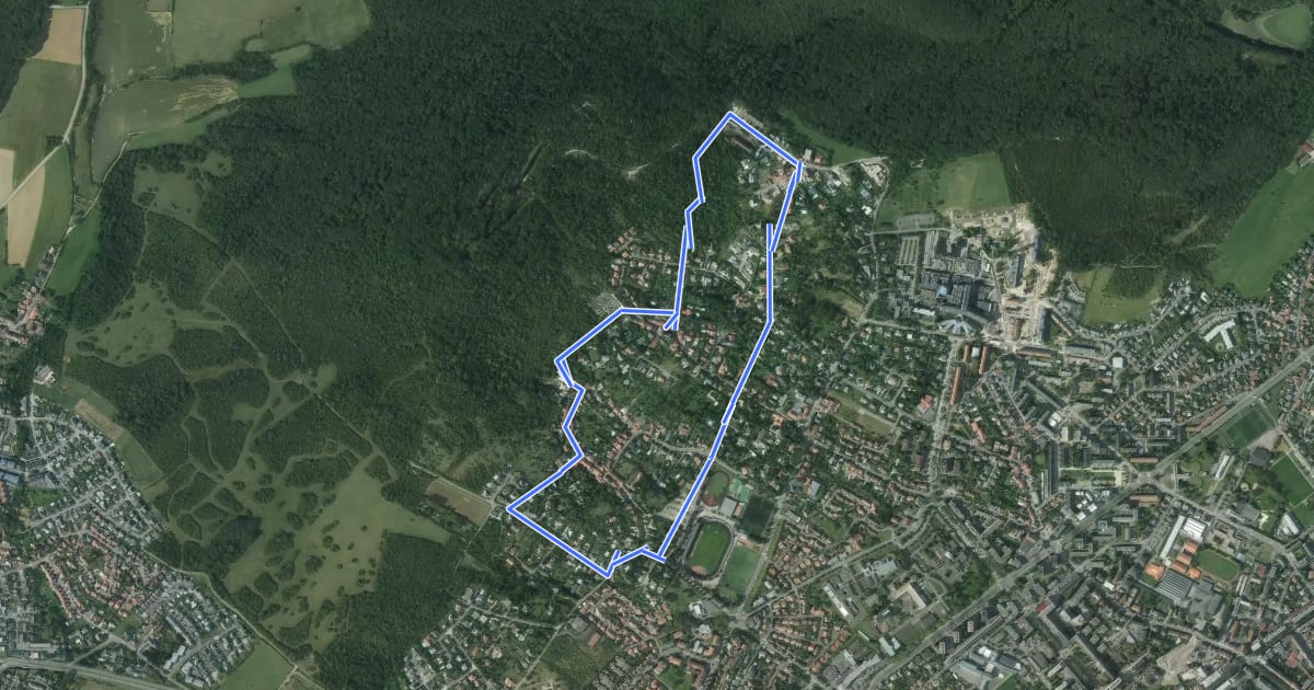 Маршрут Circuit de Guentrange на спутниковом снимке