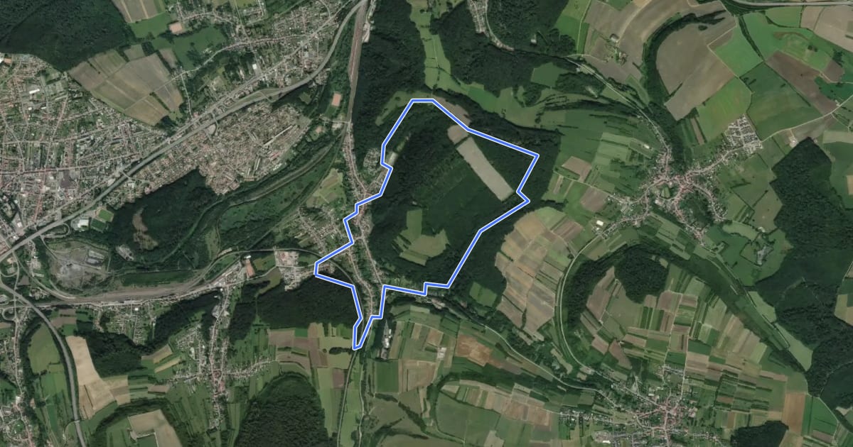 Маршрут Circuit de Hérapel - Sainte-Hélène на спутниковом снимке