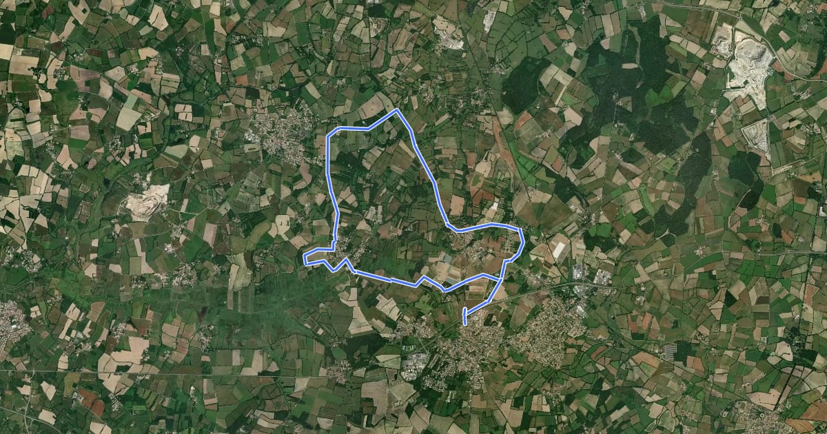 Маршрут Circuit de Haute-Perche на спутниковом снимке