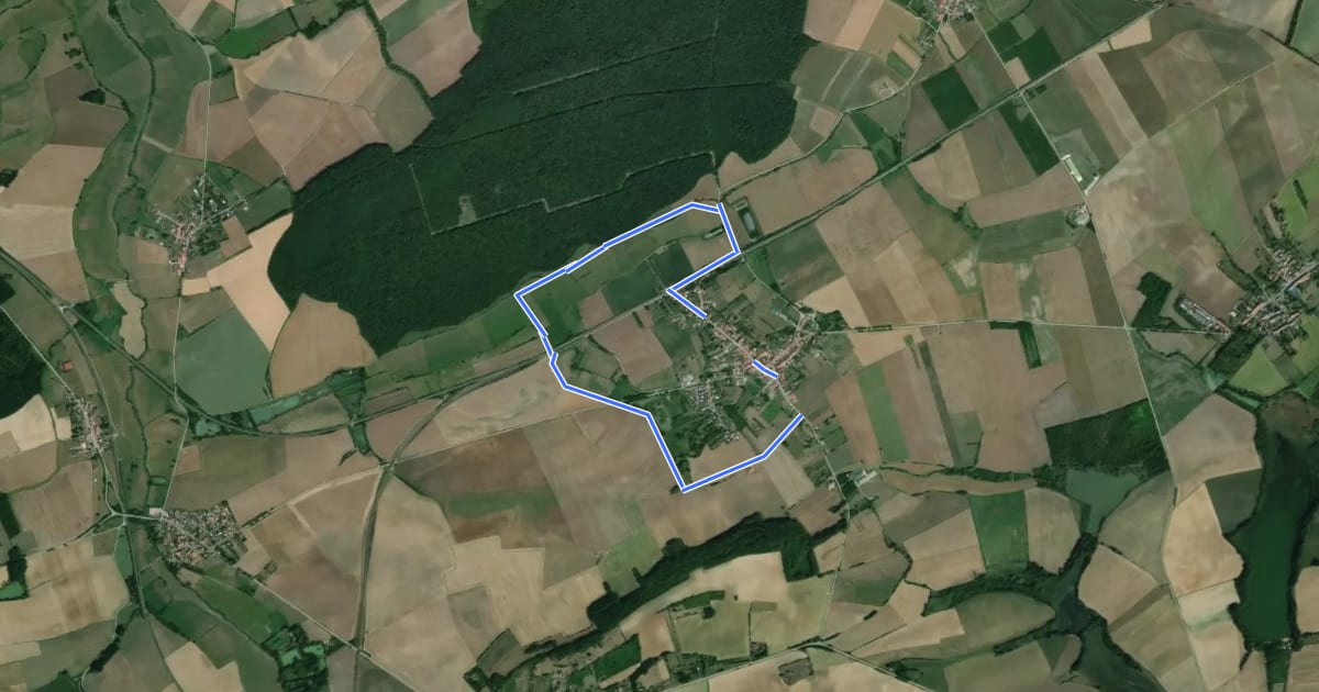 Маршрут Circuit de Herny на спутниковом снимке