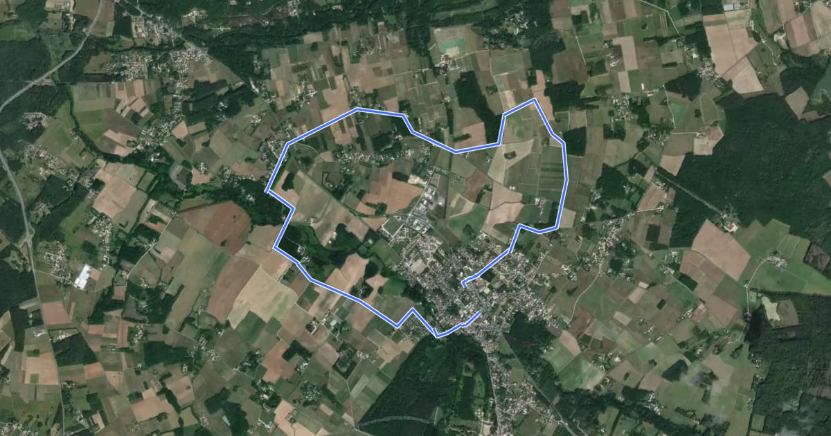 Маршрут Circuit de Jouvançay на спутниковом снимке
