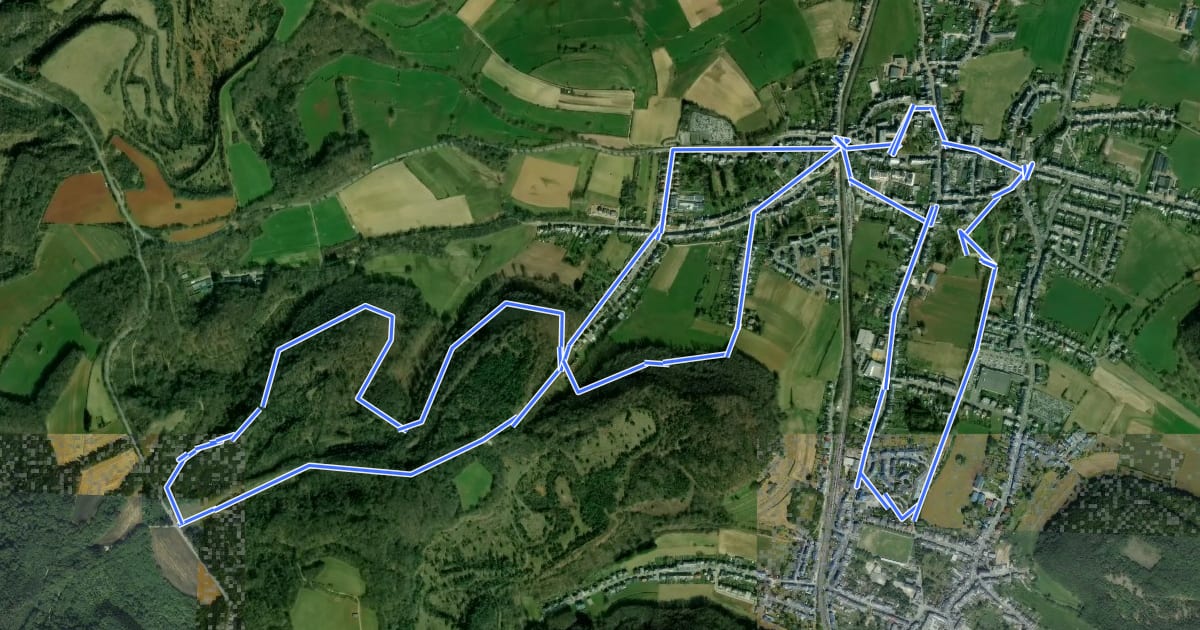 Маршрут Circuit de Kayl на спутниковом снимке