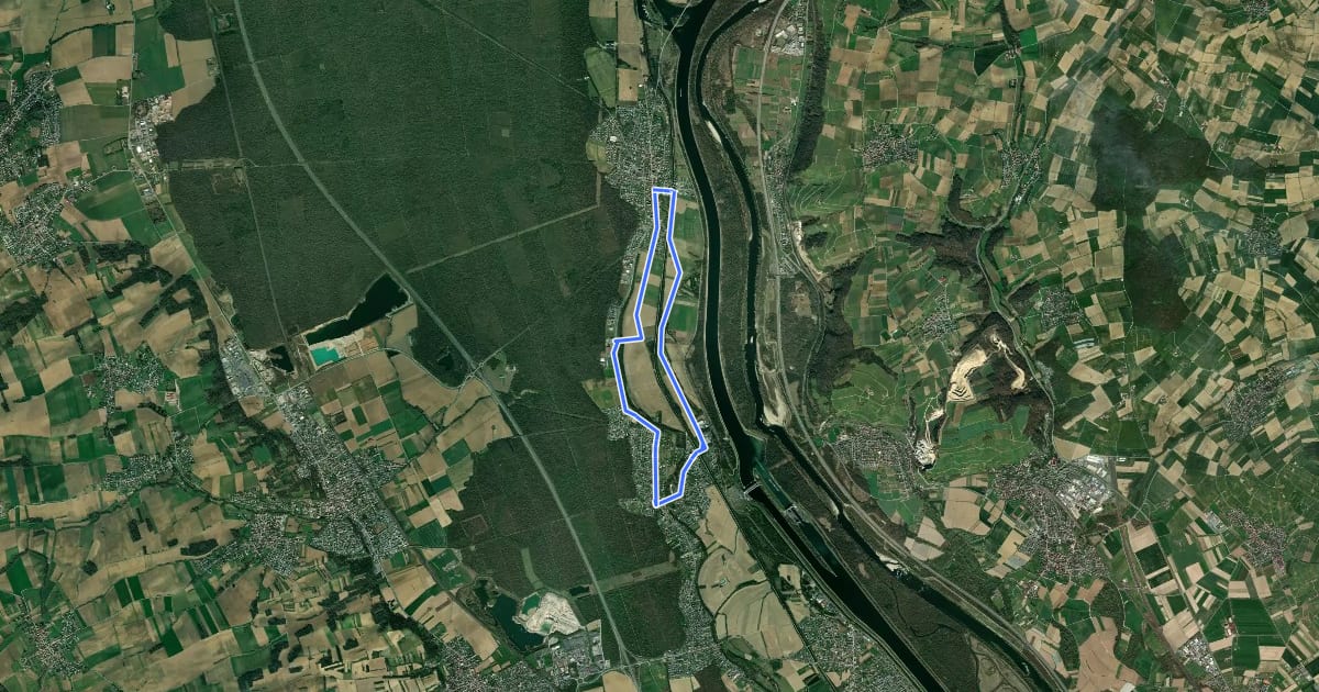 Маршрут Circuit de Kembs на спутниковом снимке