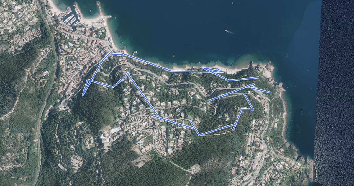 Маршрут Circuit de l'Aiguille на спутниковом снимке