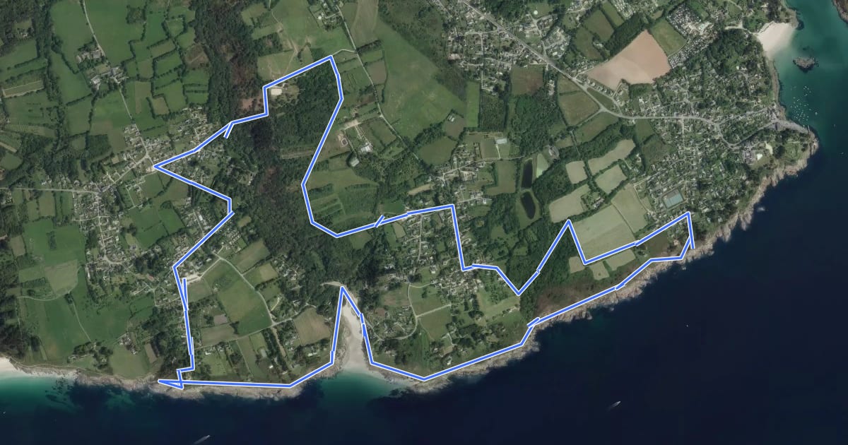 Маршрут Circuit de l'Anse de Rospico на спутниковом снимке