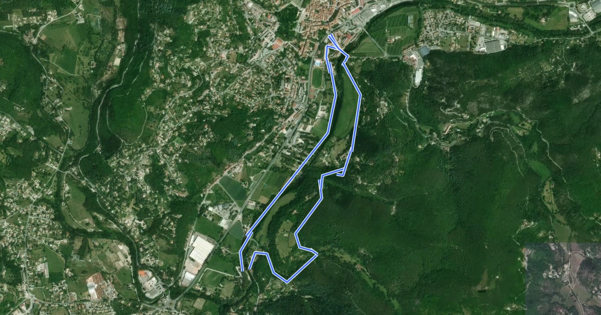Маршрут Circuit de l'Arre на спутниковом снимке