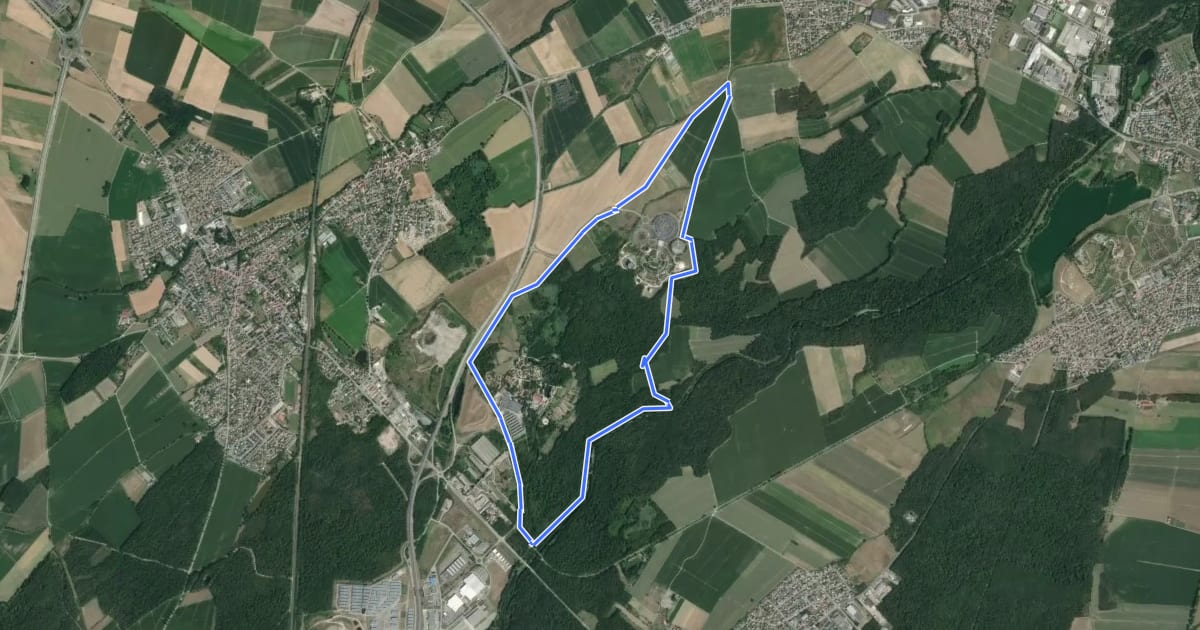 Маршрут Circuit de l’Écomusée на спутниковом снимке
