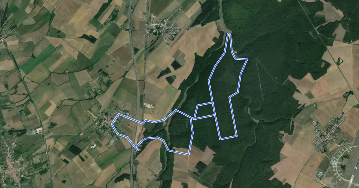 Маршрут Circuit de l'Eau Salée на спутниковом снимке