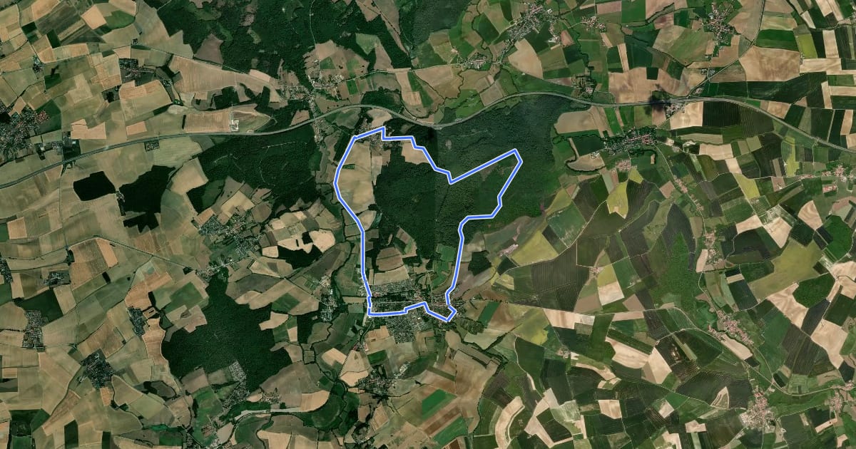 Маршрут Circuit de l'Empereur на спутниковом снимке