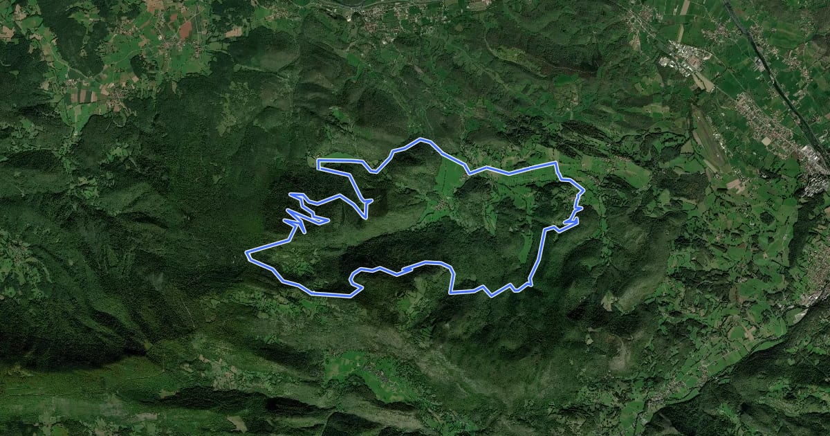 Маршрут Circuit de l'Estellas n°12 на спутниковом снимке