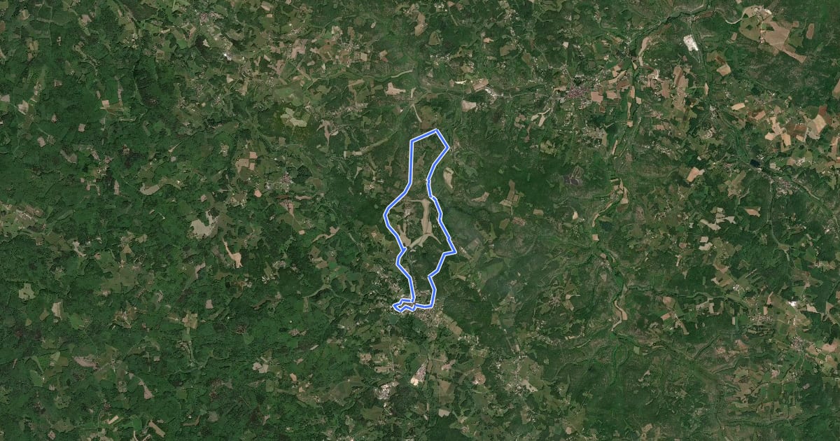 Маршрут Circuit de l'église de Luziers на спутниковом снимке