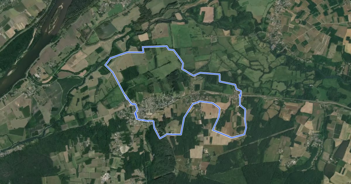 Маршрут Circuit de l'Indre - Rivarennes на спутниковом снимке