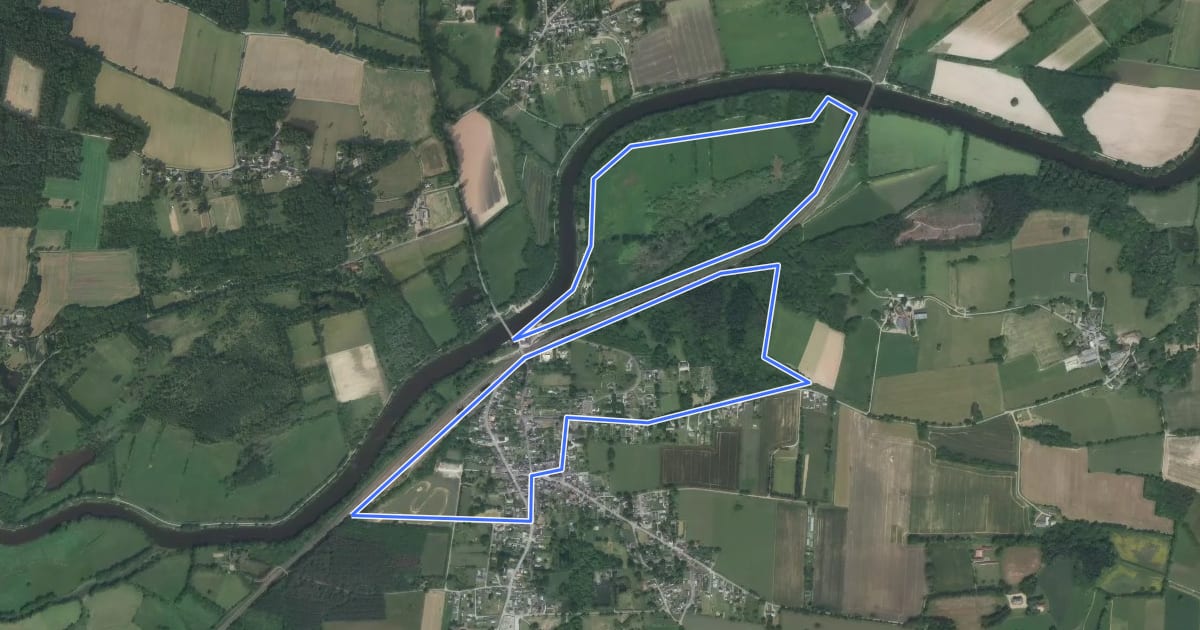 Маршрут Circuit de l'île de Beslé на спутниковом снимке