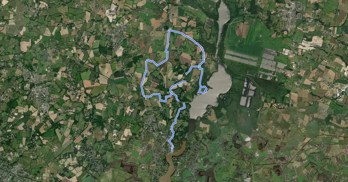 Маршрут Circuit de l'île de Mazerolles на спутниковом снимке