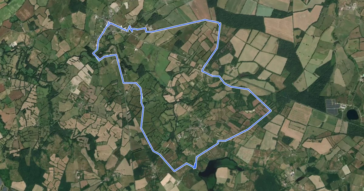 Маршрут Circuit de l'étang de Murat на спутниковом снимке