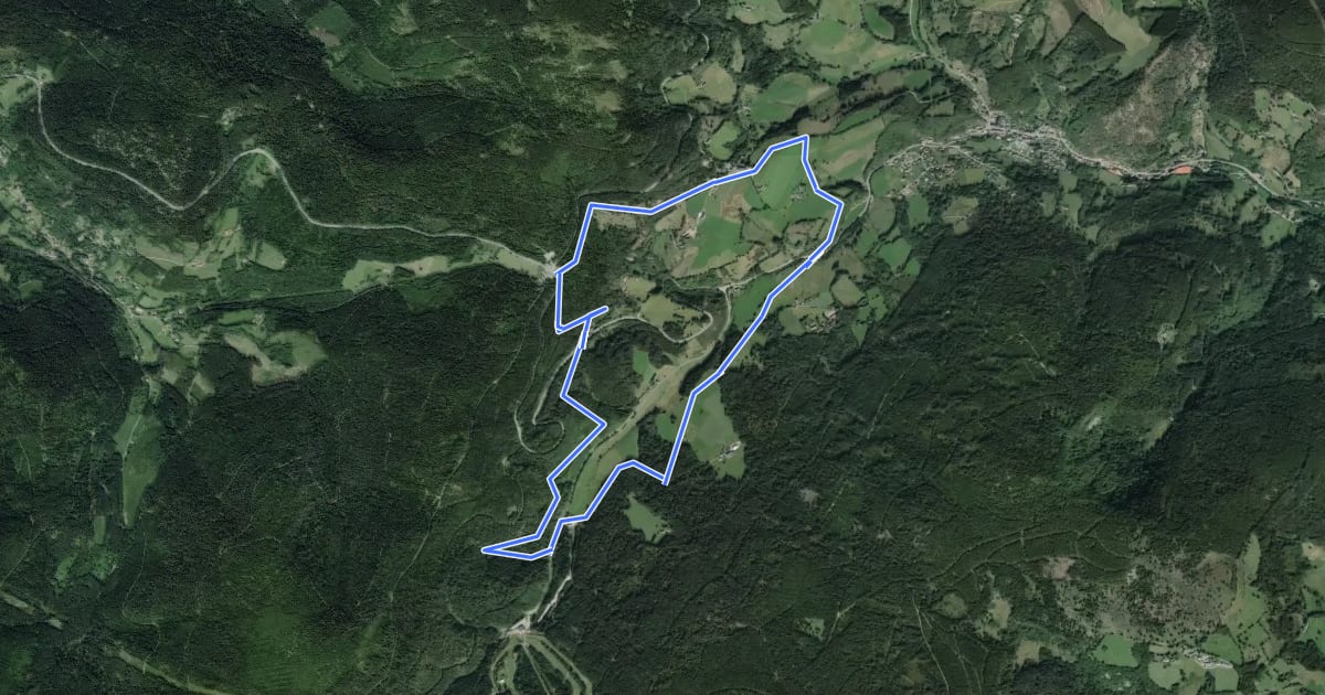 Маршрут Circuit de l’Étang du Vallon на спутниковом снимке