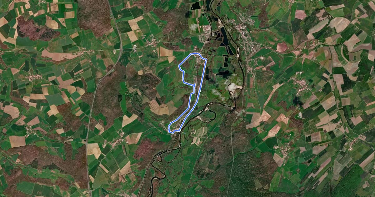 Маршрут Circuit de la Banasse на спутниковом снимке