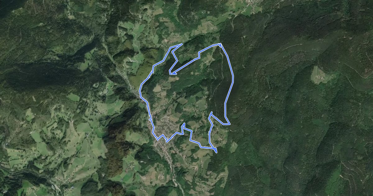 Маршрут Circuit de la Belle Fauchelle на спутниковом снимке