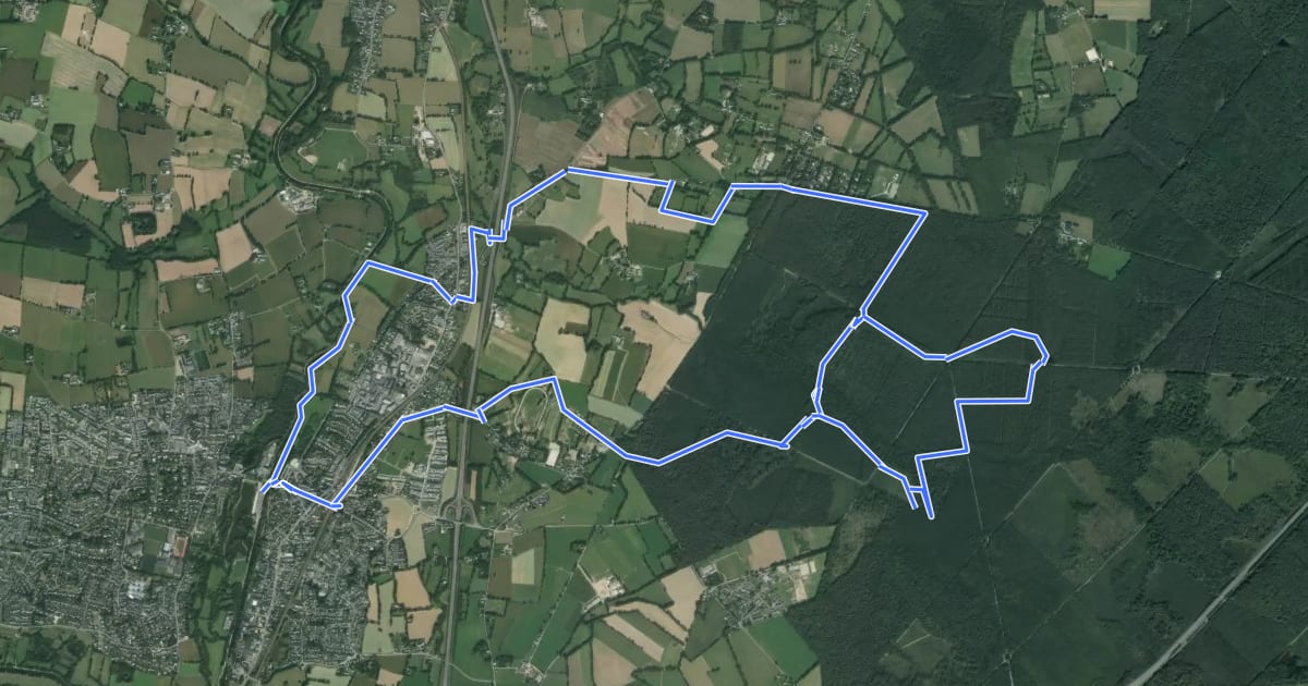 Маршрут Circuit de la Caleuvre на спутниковом снимке