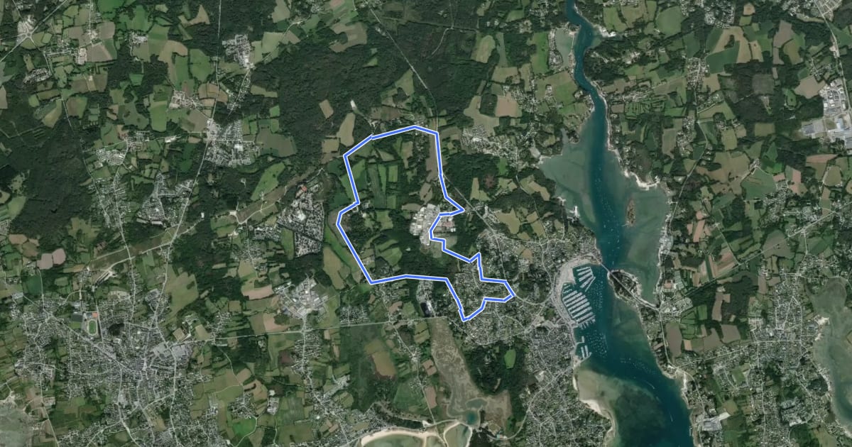 Маршрут Circuit de la campagne Trinitaine на спутниковом снимке