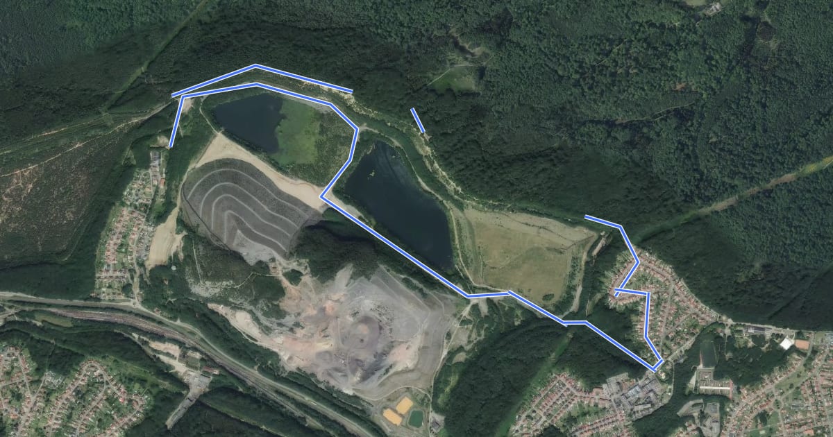 Маршрут Circuit de la Carrière на спутниковом снимке