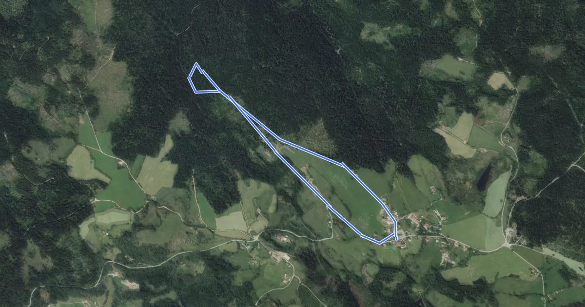 Маршрут Circuit de la cascade de la Pissoire на спутниковом снимке