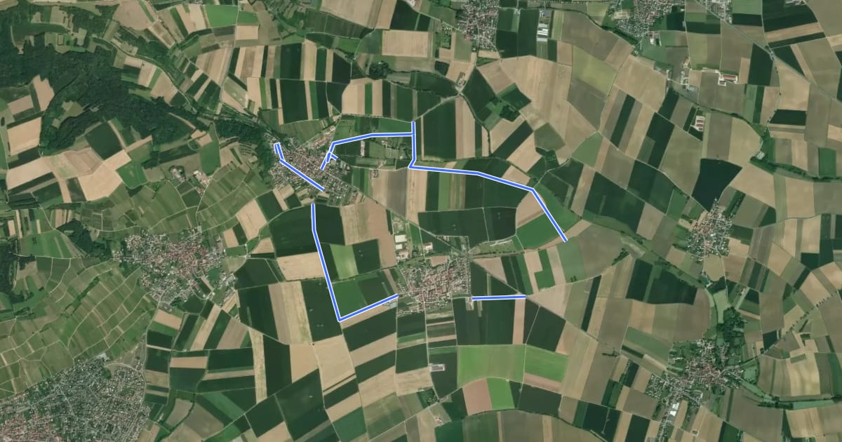 Маршрут Circuit de la Chapelle de Fessenheim на спутниковом снимке