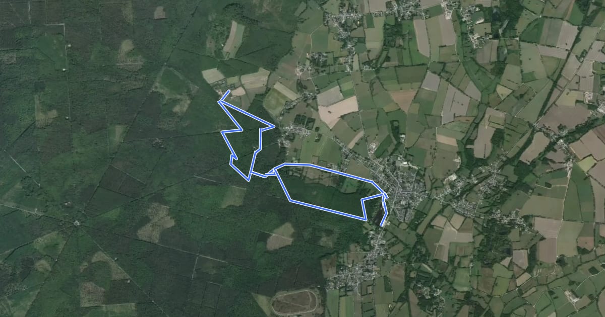 Маршрут Circuit de la Chapelle de la Magdelaine на спутниковом снимке
