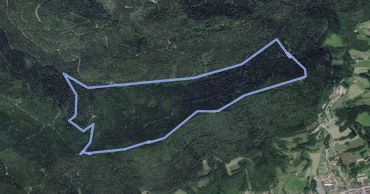 Маршрут Circuit de la chapelle de Malfosse на спутниковом снимке