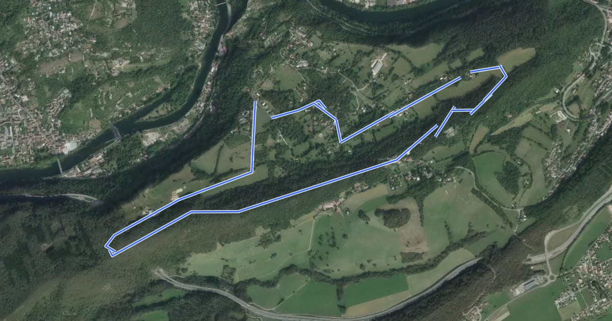 Маршрут Circuit de la Chapelle des Buis на спутниковом снимке