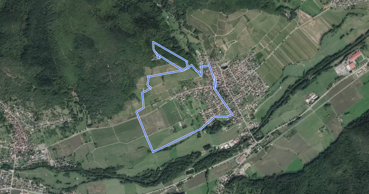 Маршрут Circuit de la chapelle Sainte-Croix на спутниковом снимке