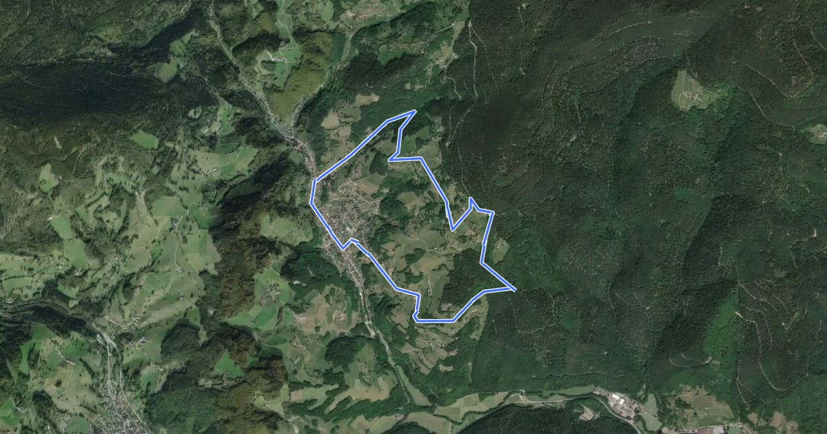 Маршрут Circuit de la Chaude Côte на спутниковом снимке