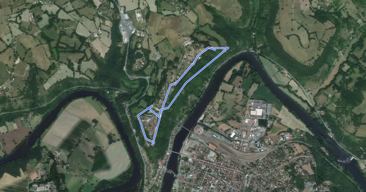 Маршрут Circuit de la cité de Capdenac на спутниковом снимке