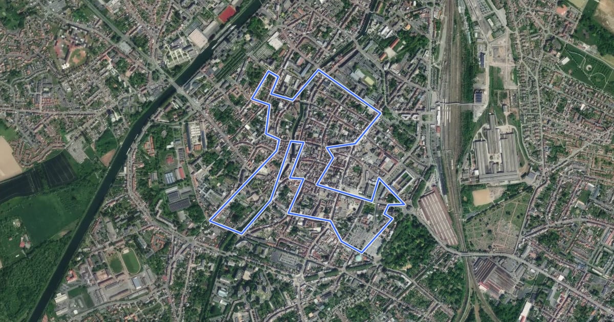 Маршрут Circuit de la Cité Gayant на спутниковом снимке