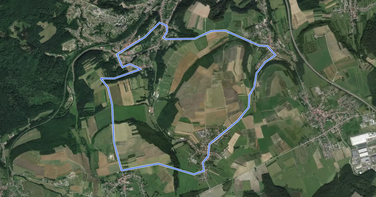 Маршрут Circuit de la collégiale de Hombourg-Haut на спутниковом снимке