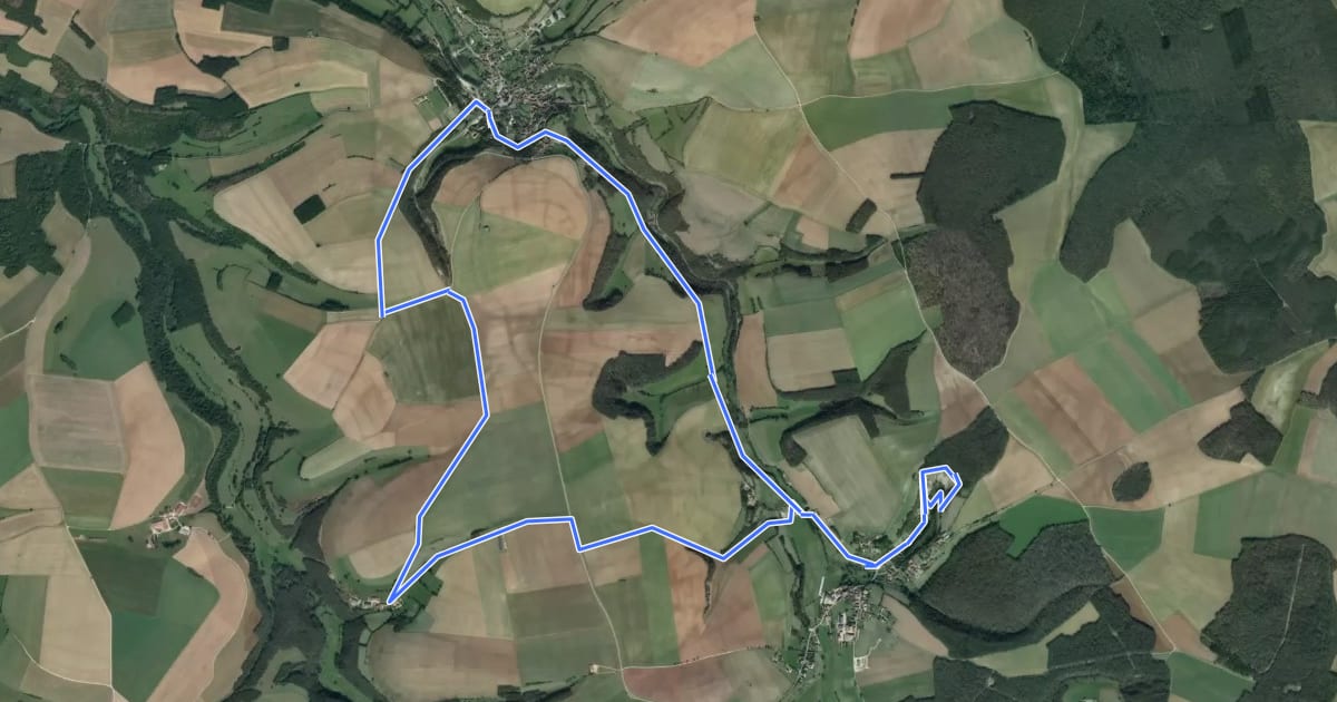 Маршрут Circuit de la Coquille на спутниковом снимке