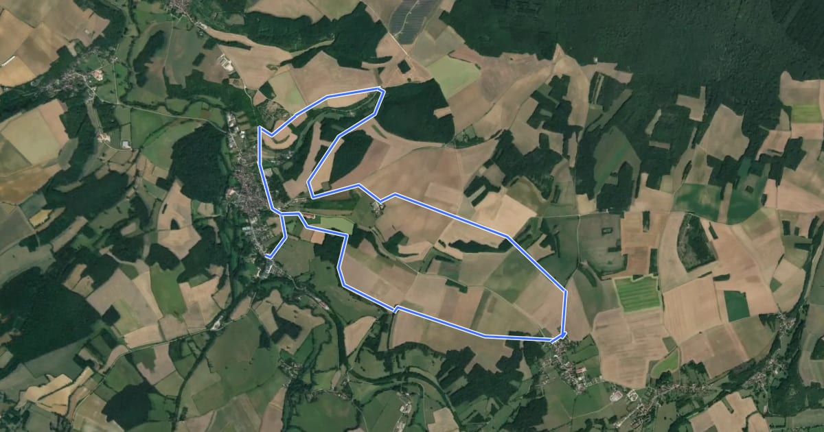 Маршрут Circuit de la Cordelle на спутниковом снимке