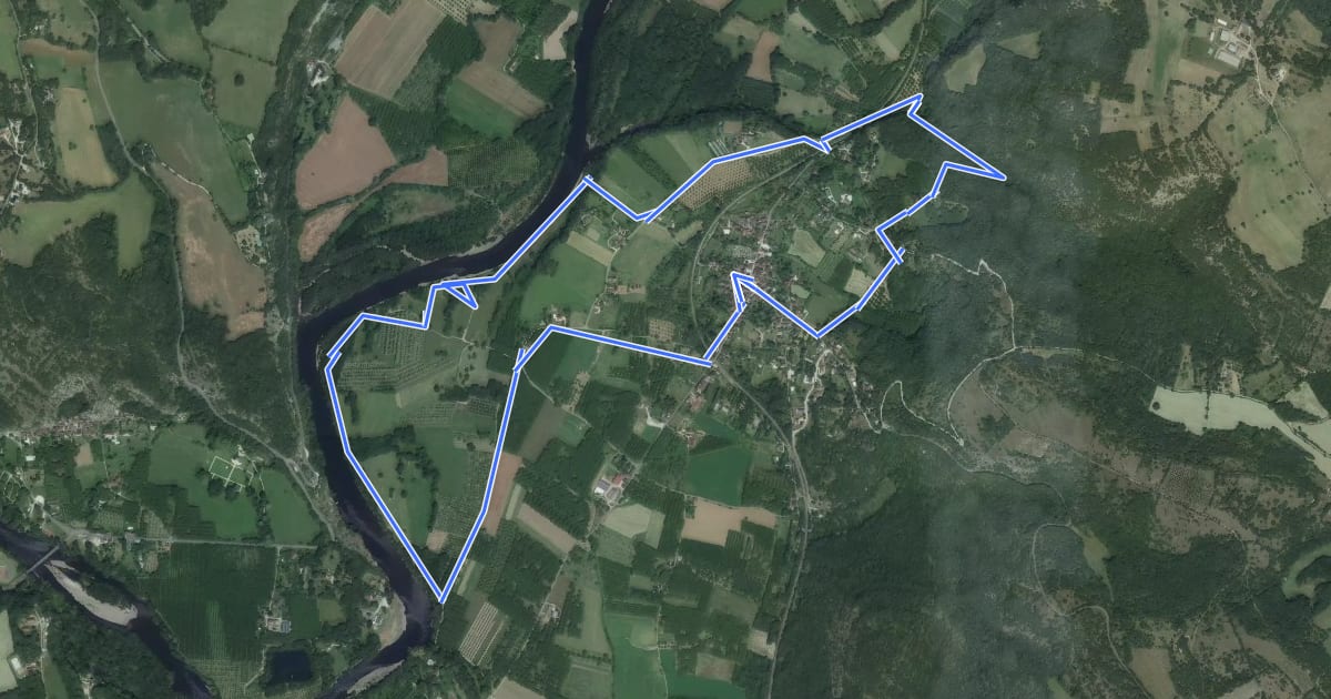 Маршрут Circuit de la couasne de Floirac на спутниковом снимке